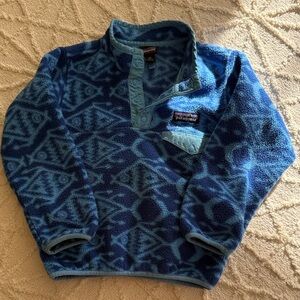 Patagonia Geometric Blue Fleece Jacket